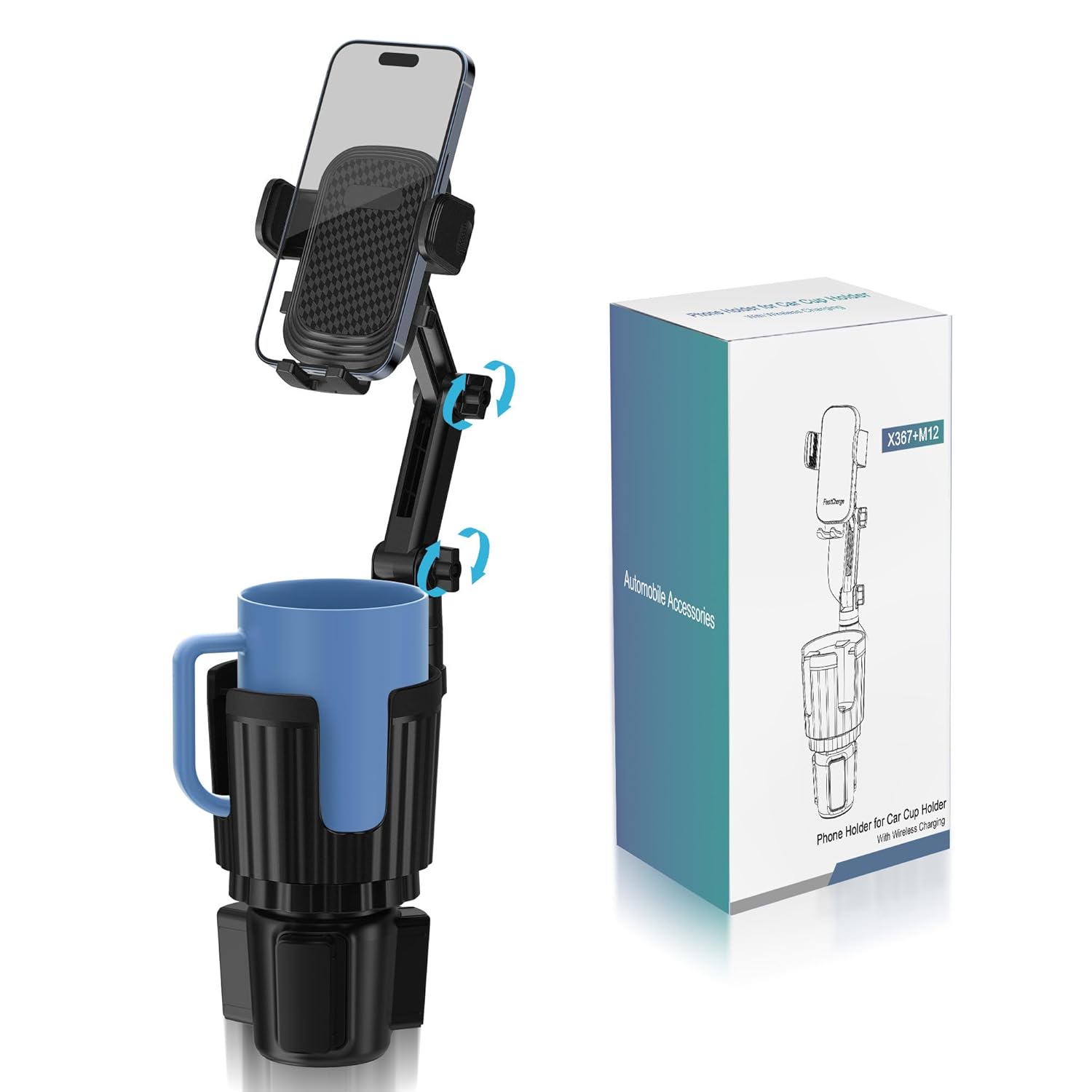 Phone Holders for Your Car Cupholder 2 in 1 Cell Phone Holder Mount with Cup Holder Expandable Base