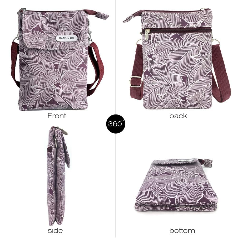 Roomy Cell Phone Purse Wallet Canvas Small Crossbody Purse Bags with Shoulder Strap For Women teen girlsl | Roomy, Canvas, Small, Bags, Shoulder Strap - Image 3