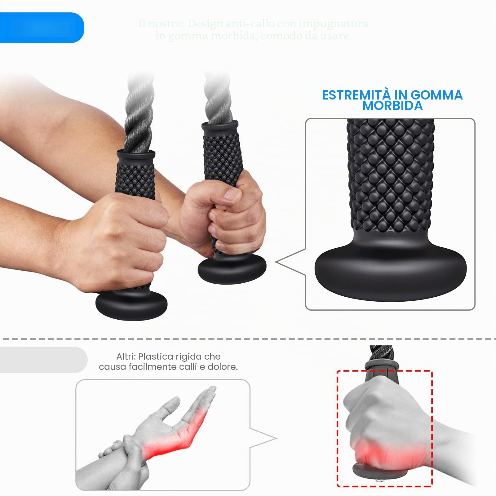 Kipika Attache de Traction pour Triceps - Accessoires pour Machine à câble pour Salle de Sport à la Maison