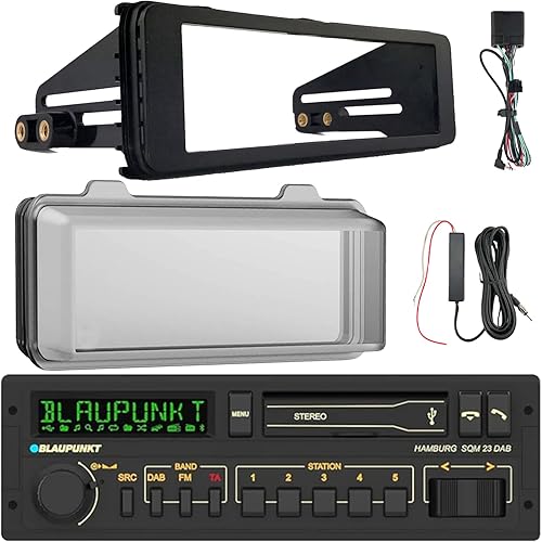 Miniatura 6 de Blaupunkt Hamburg - Receptor estéreo de radio estéreo con Bluetooth USB/AUX AM/FM con kit de instalación estéreo + cubierta receptora de protección