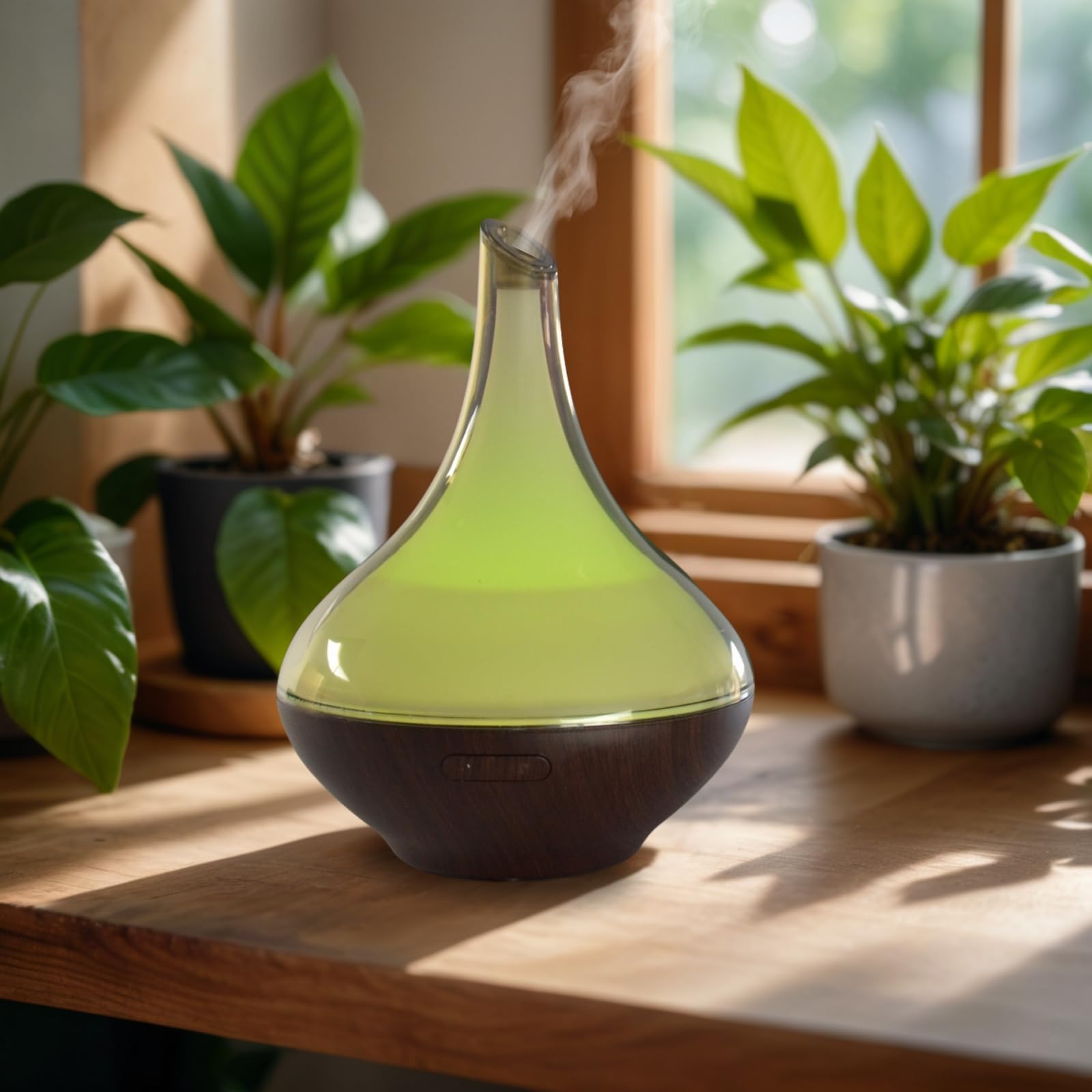 Zen'Aroma Dyfuzor olejków eterycznych Atlas, ultradźwiękowy dyfuzor do aromaterapii, elektryczny dyfuzor nawilżacza, konfigurowalne oświetlenie LED, nowoczesny design, cichy i kompaktowy