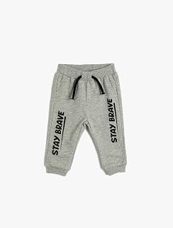 Koton Baybboys Jogger Printed Detail Drawstring Pocket Brushed Interior Sweatpants