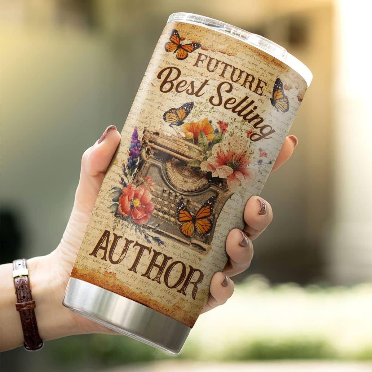 CUBICER Author Coffee Tumbler Writer Travel Mug With Lid Birthday Gifts For Women Men Teens Insulated Cup Double Walled Vacuum Stainless Steel Tumblers Hot And Cold Inspirational Quotes - Image 5