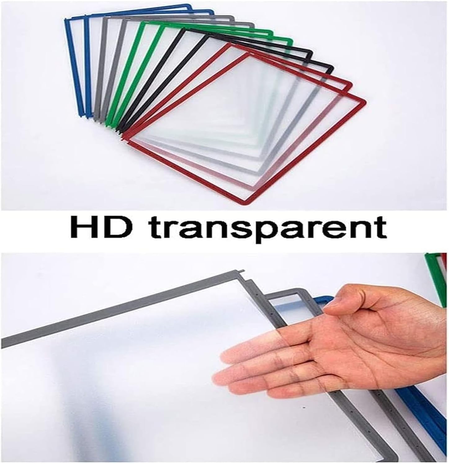 Desktop Reference System - Desk Reference Organizer, Base Can Be Adjusted, 10 and 20 Double-Sided Panels, for Office, Workshop, Restaurant, Hotel Display and Storage A4 Documents (10 Pages)