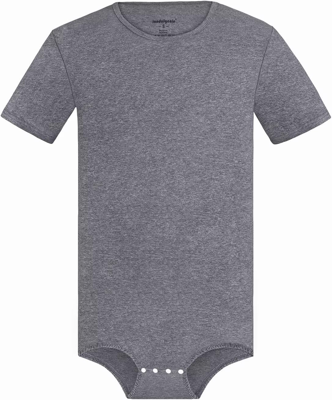 Landofgenie Men Short Sleeve Bodysuit Pajama Bodysuit One Piece Pajamas Rompers Basic Onesie