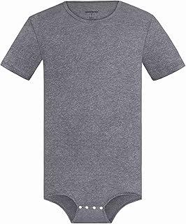 Landofgenie Mens Short Sleeve Onesie Solid Basic Bodysuit Pajama