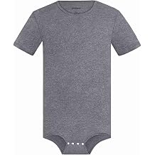 Landofgenie Mens Short Sleeve Onesie Solid Basic Bodysuit Pajama
