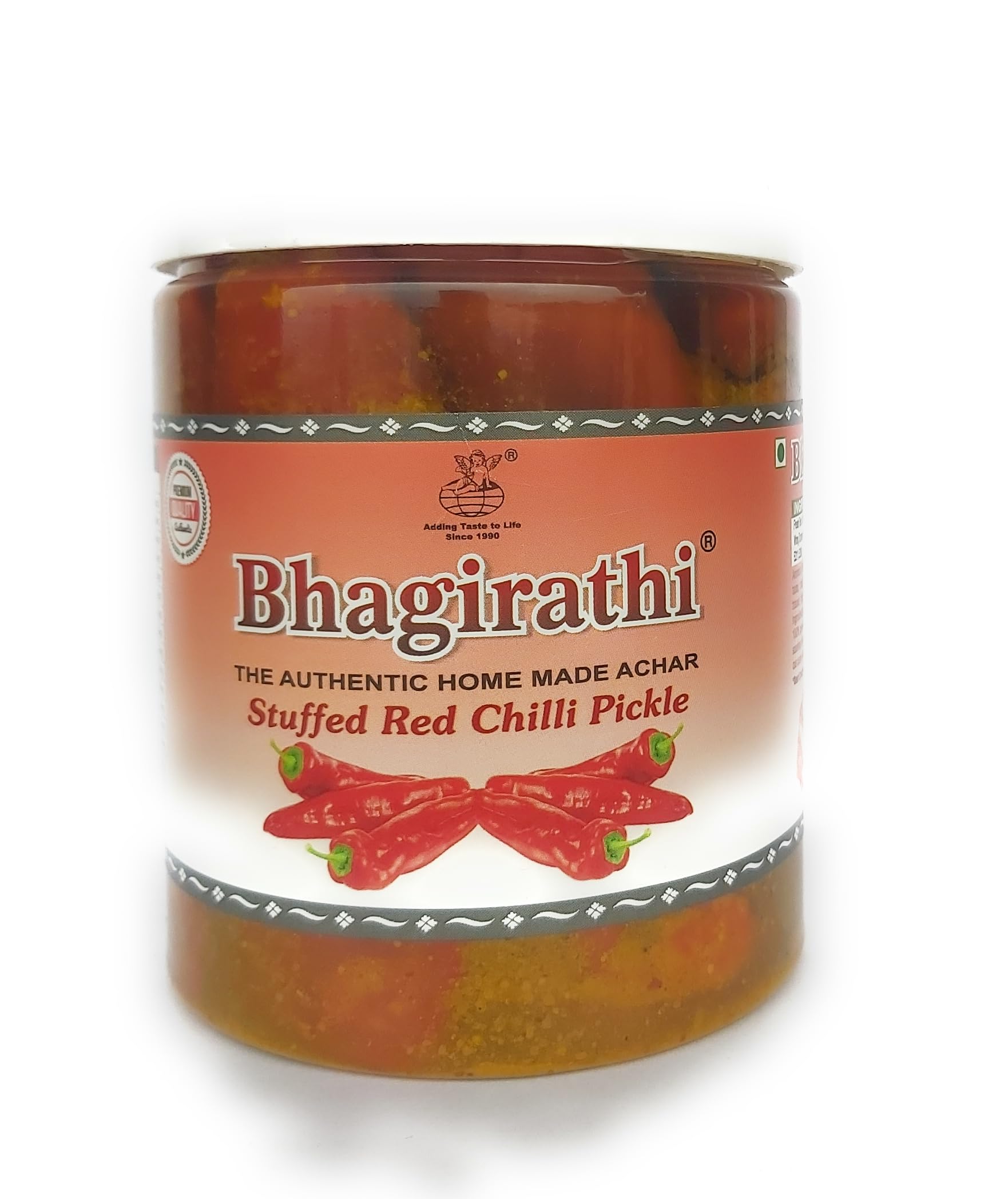 Bhagirathi Handcrafted Spicy Red Chilli Pickle 500g Authentic, Preservative-Free Red Mirchi Achaar Pickle North Indian Style Pickle