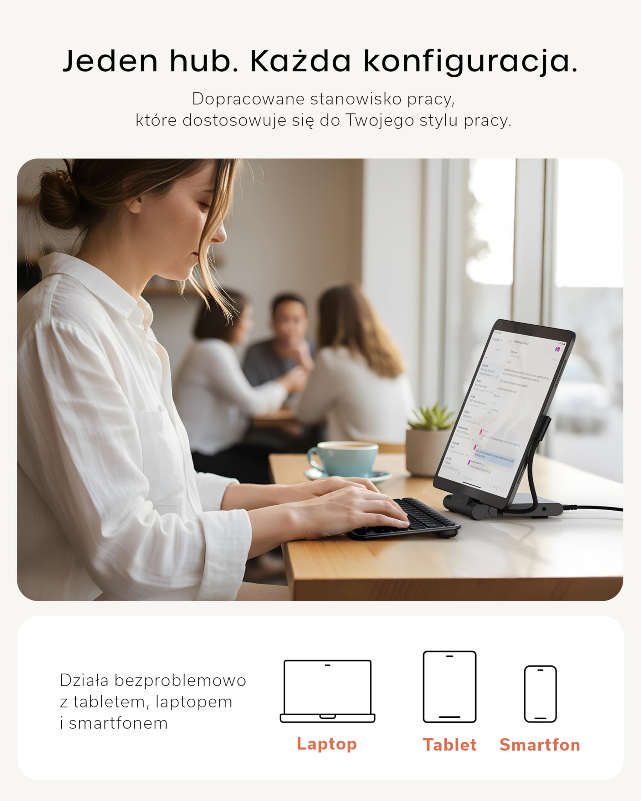 SATECHI USB-C Stand Hub, Składana stacja robocza z rozszerzeniem obrazu HDMI 4K@60Hz i ładowaniem 100W Power Delivery, zaprojektowana do tabletów, laptopów i smartfonów do 13 cali, czarna