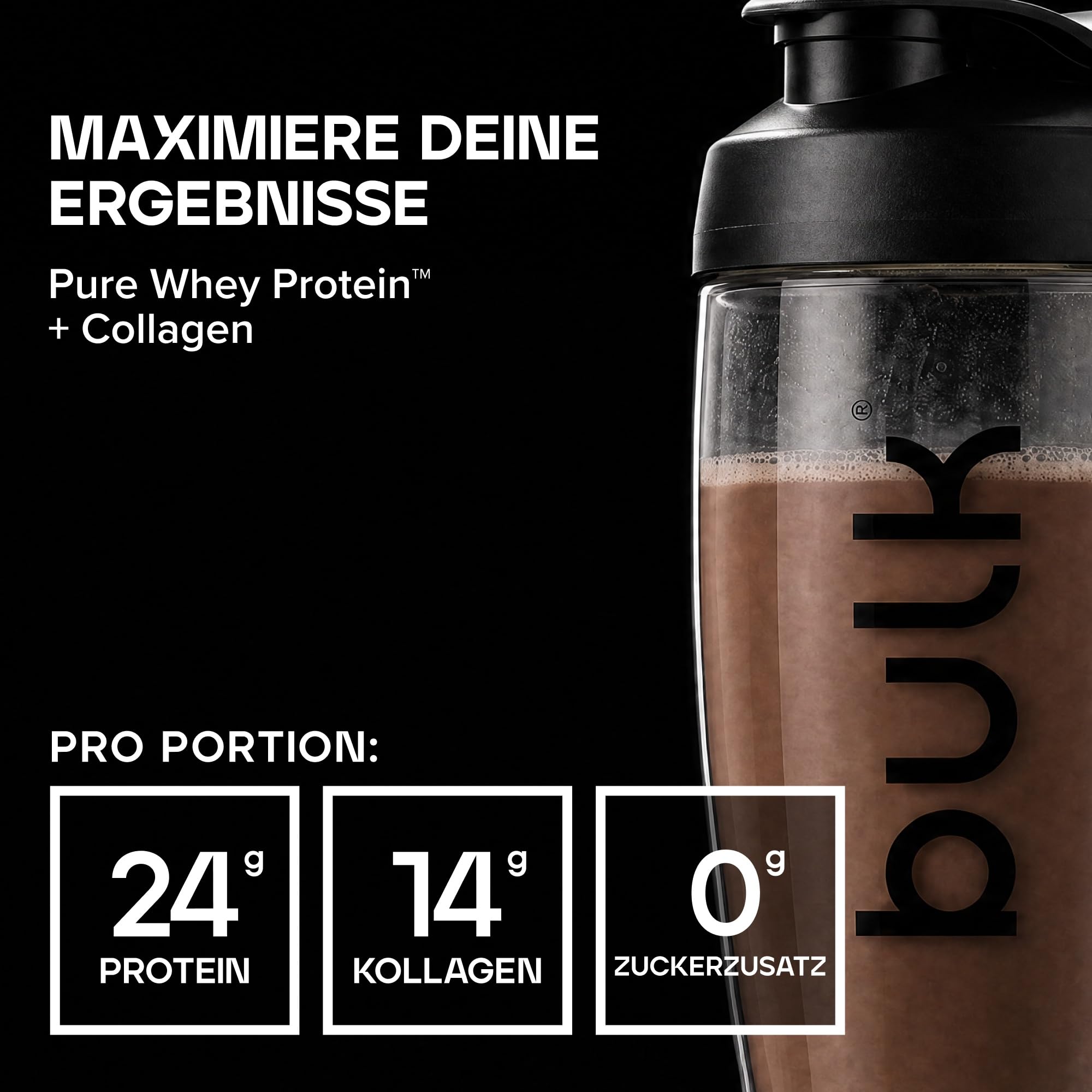 Bulk Pure Whey Protein + Kollagen, Schokolade, 2kg