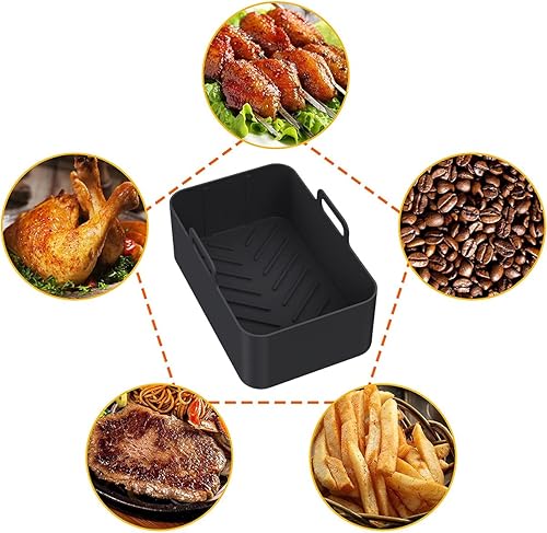 Miniatura 6 de Olla de silicona para freidora de aire doble Ninjas, forro reutilizable de silicona para freidora de aire, accesorios de cocina para freidora de