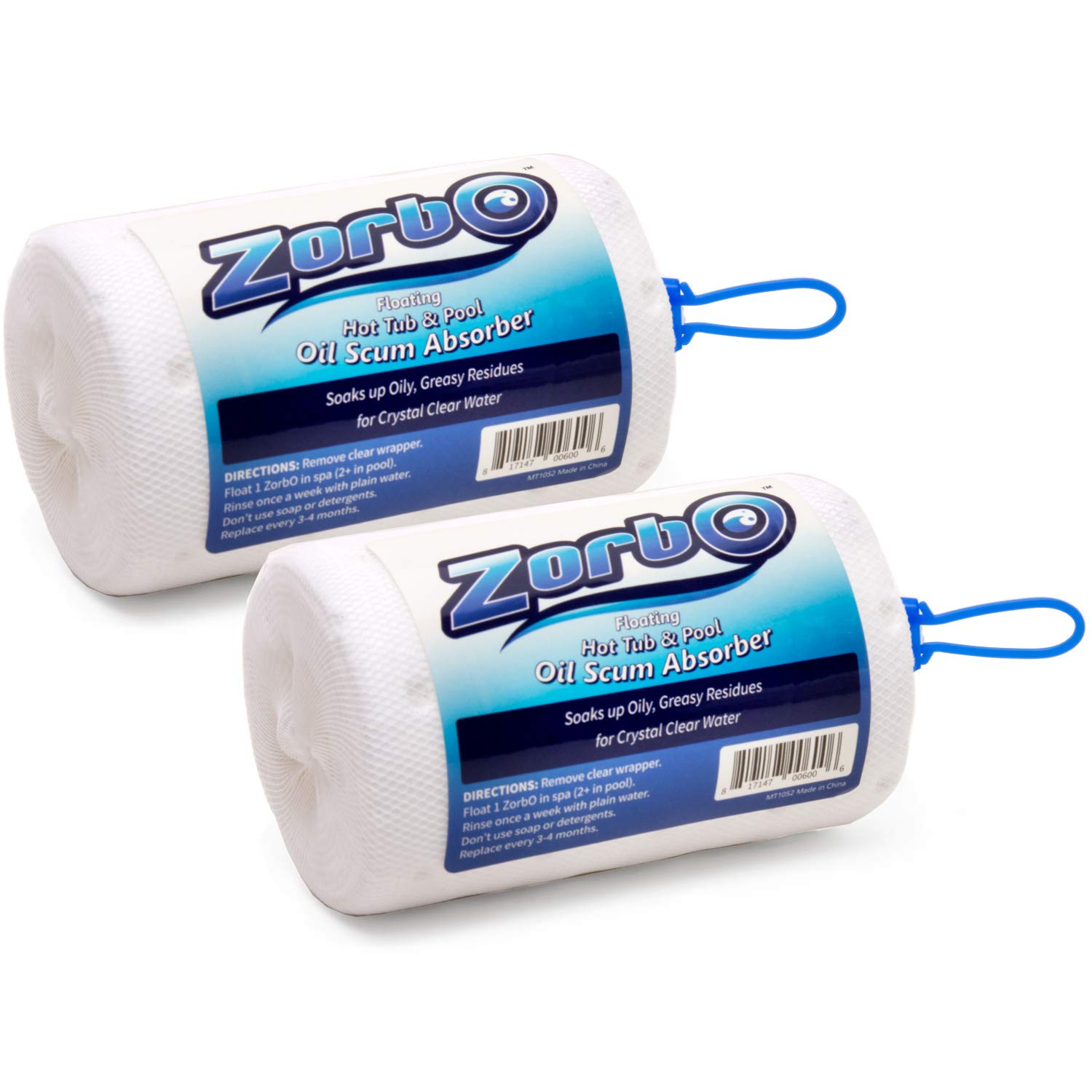 2Pack ZorbO Hot Tub Spa Oil & Scum Absorber for Naturally Cleaner