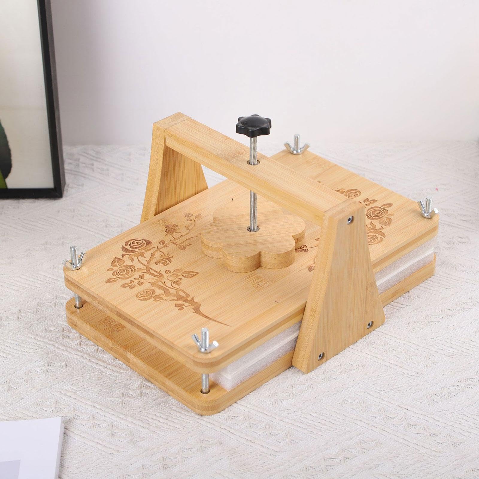 Set di Presse per Fiori in Legno con Struttura di Montaggio Rotante E Stabile.