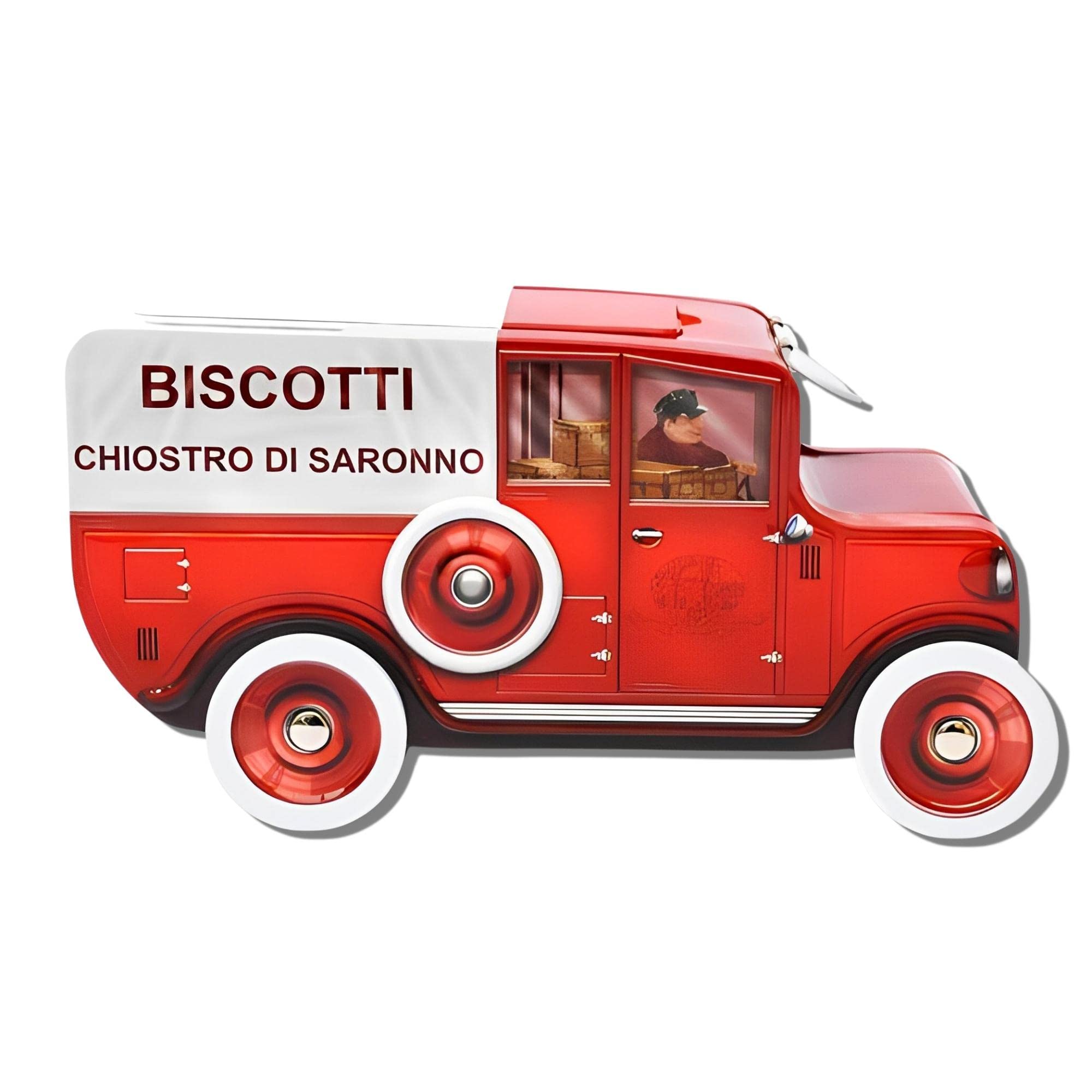 Chiostro Di Saronno Biscotti - Mini Cantuccini Almond Biscotti Cookies from Italy - Classic Biscotti Italian Cookies - Crunchy Almond Cookies Italian Coffee Biscuits in Vintage Truck Tin Can (3.52 oz)