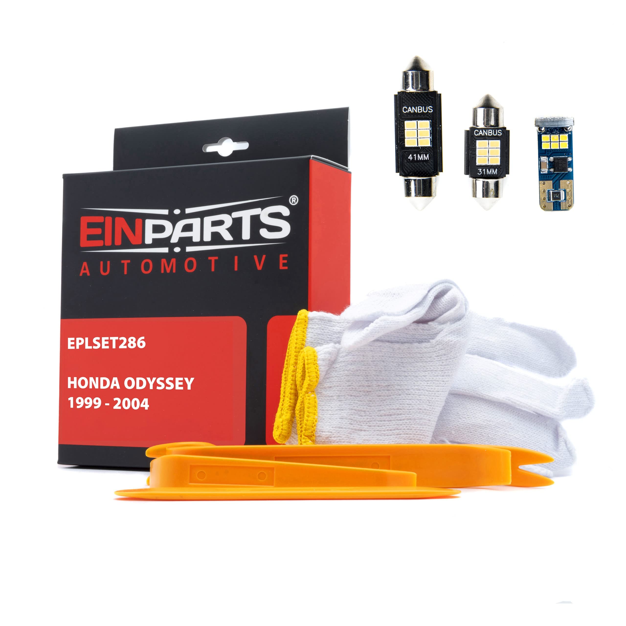 EinParts Juego de Bombillas LED para Coche, Sin errores Can-Bus, para interior de coche especifico para Honda Odyssey 1999-2004, 11 piezas