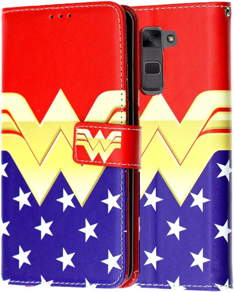 LG Stylo 2 Wallet Case, DURARMOR LG Stylus 2 Case [Kickstand Feature] Wonder Woman Wallet Leather Folio Wallet with ID Credit Card Cash Slots Flip Stand Cover Protector Carrying Case for LG LS775