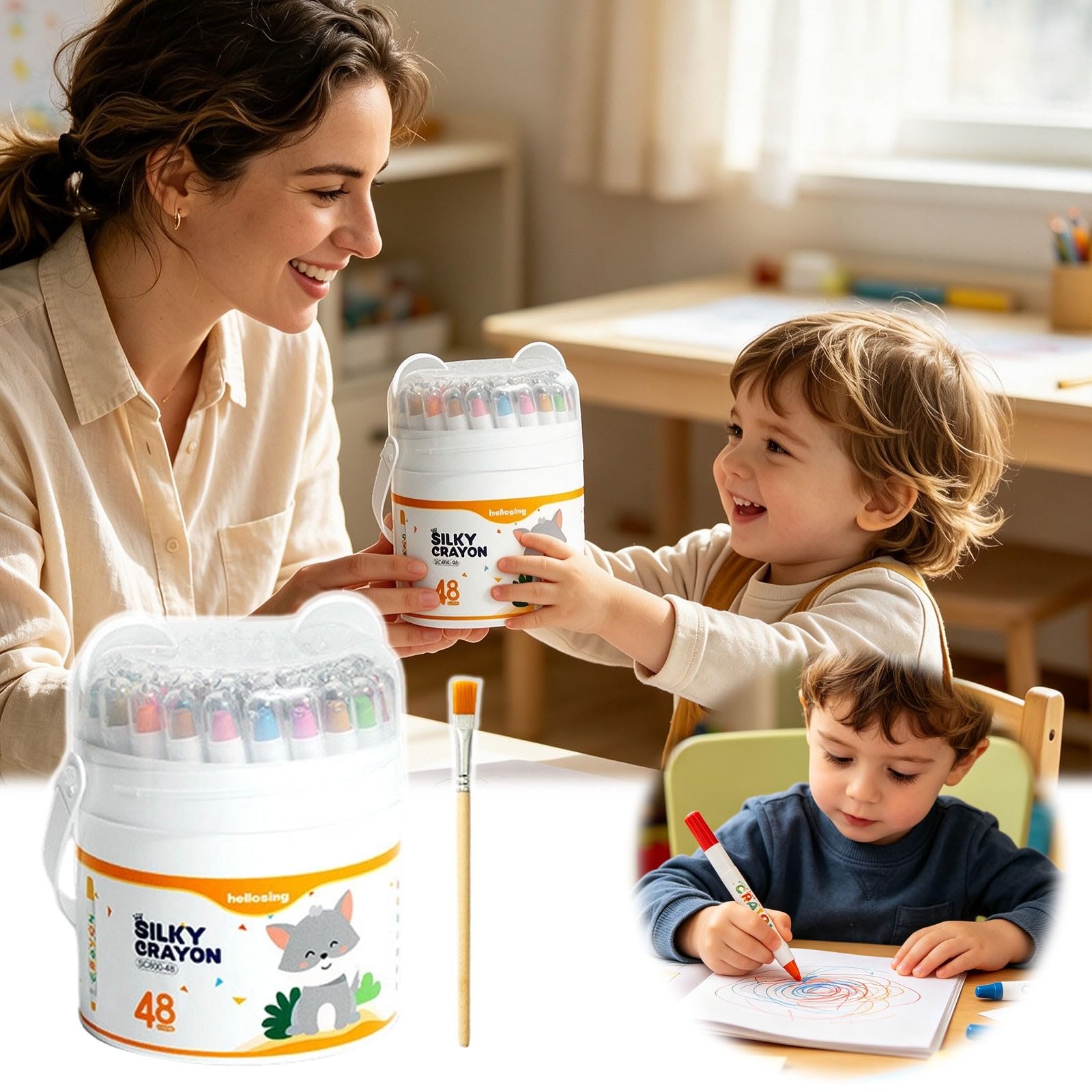 Drehbare Wachsmalstifte für Kinderkunstprojekte, geschmeidige Wachsmalstifte, mischbare Farben, zum Zeichnen, Skizzieren, Schattieren und Ausmalen auf Papier oder Spielzeug-787