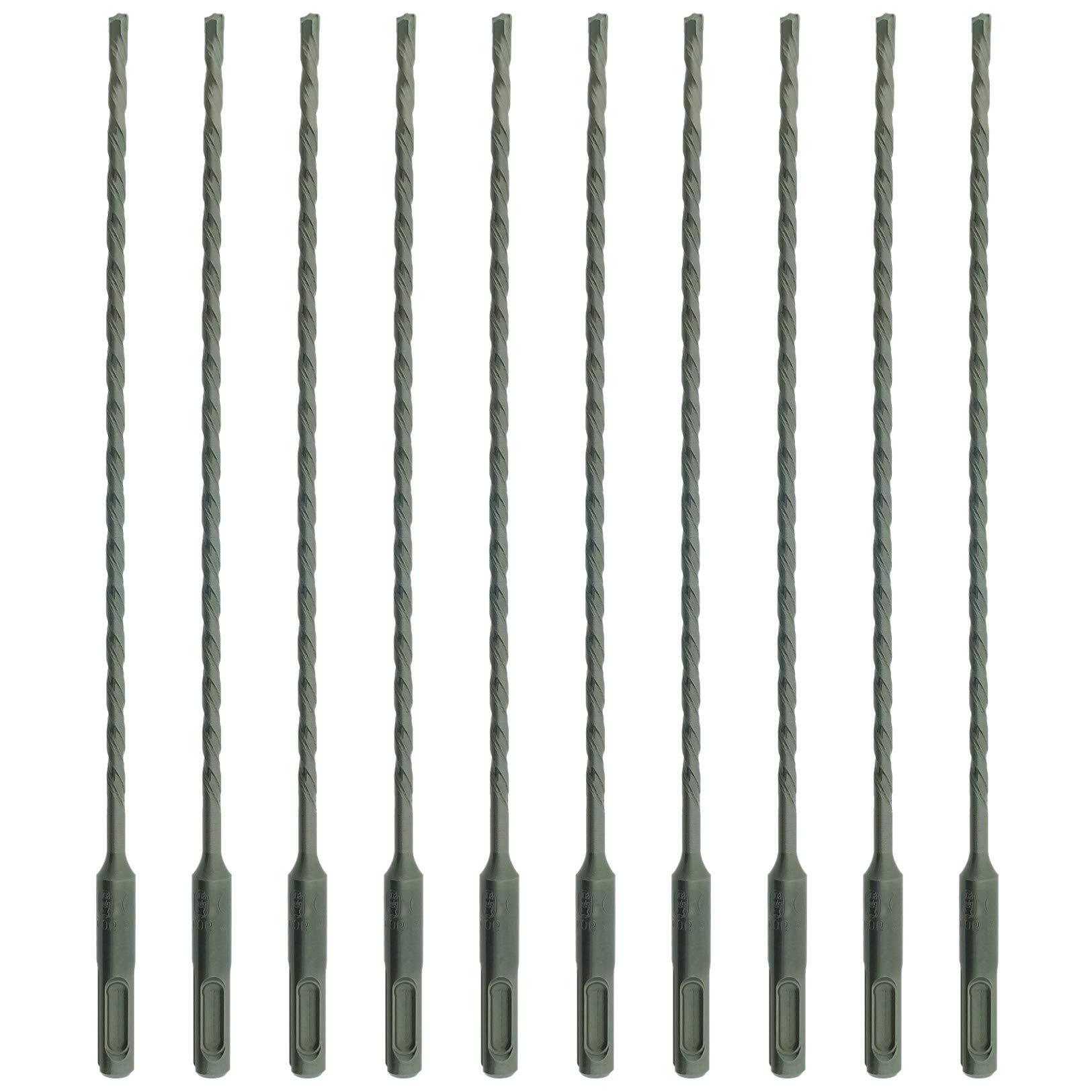 10 brocas SabreCut SDSB55_10 de 5,5 mm x 210 mm aprobadas por PGM SDS Plus para ladrillos de piedra y hormigón
