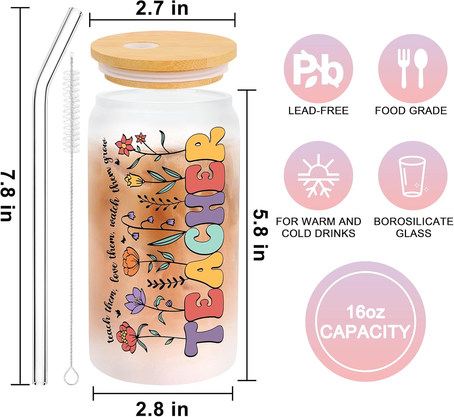 Teacher Appreciation Gifts for Women, Thank You Retirement Gifts for Teachers from Student, Thanksgiving Christmas Valentines Day Back To School Present - Image 7