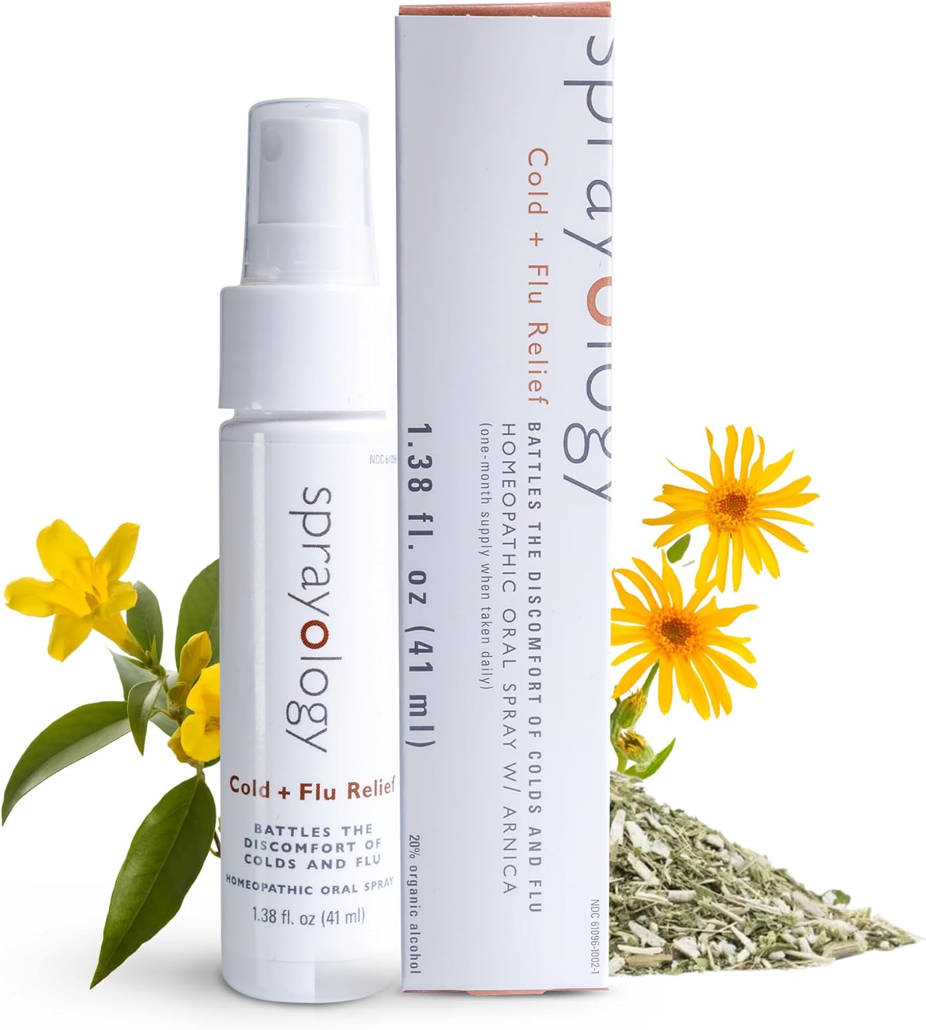 Sprayology Cold Relief | Homeopathic Cold Spray for Sinus Congestion, Achiness, Chills, Fever & Headaches | Natural & Alternative Solution with Allium Cepa, Arnica & Gelsemium (1.38 fl oz)