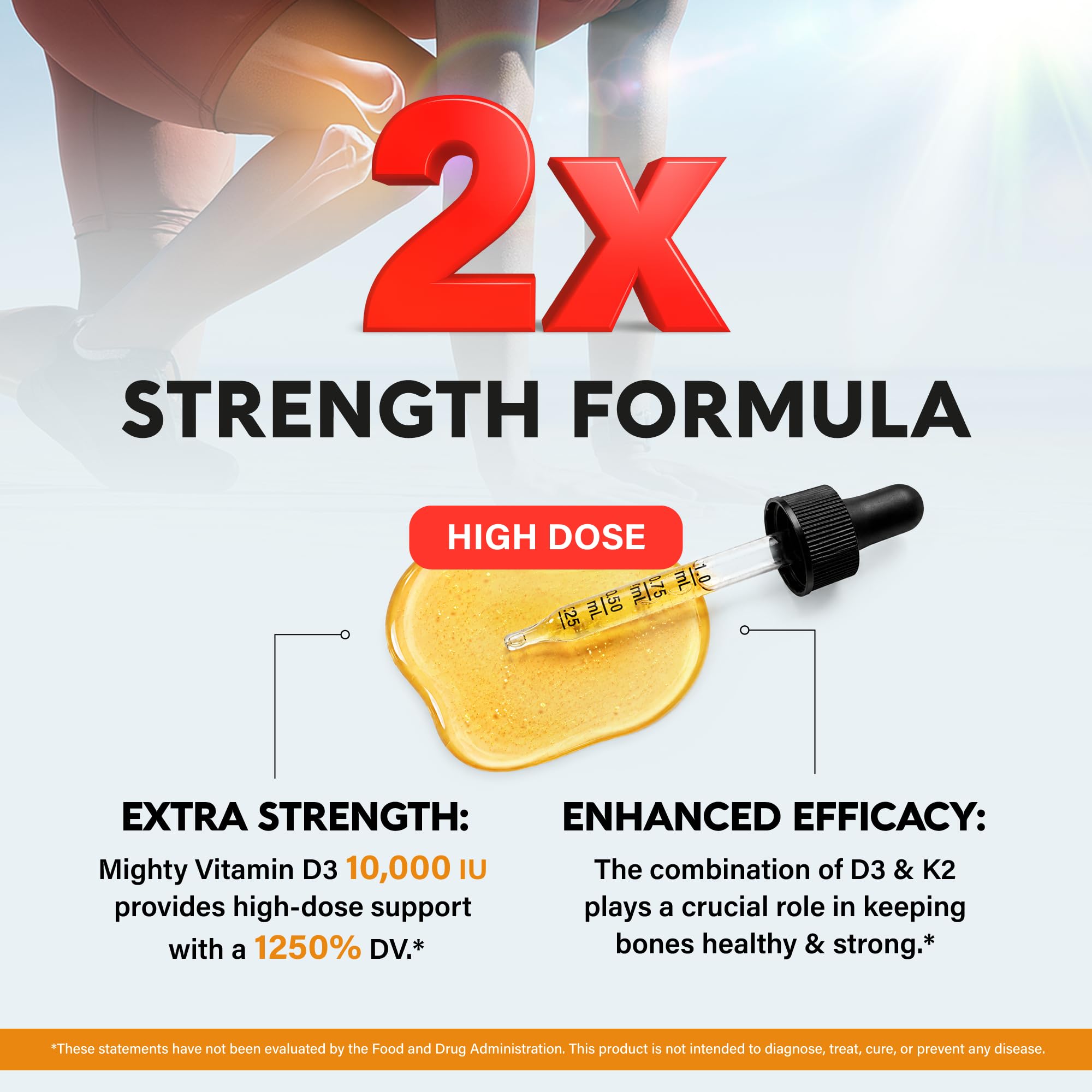 Vitamin D3 K2 USDA Organic Drops - Vitamin D3 10000 IU & K2 120mcg - 2 OZ — Amazon image 8