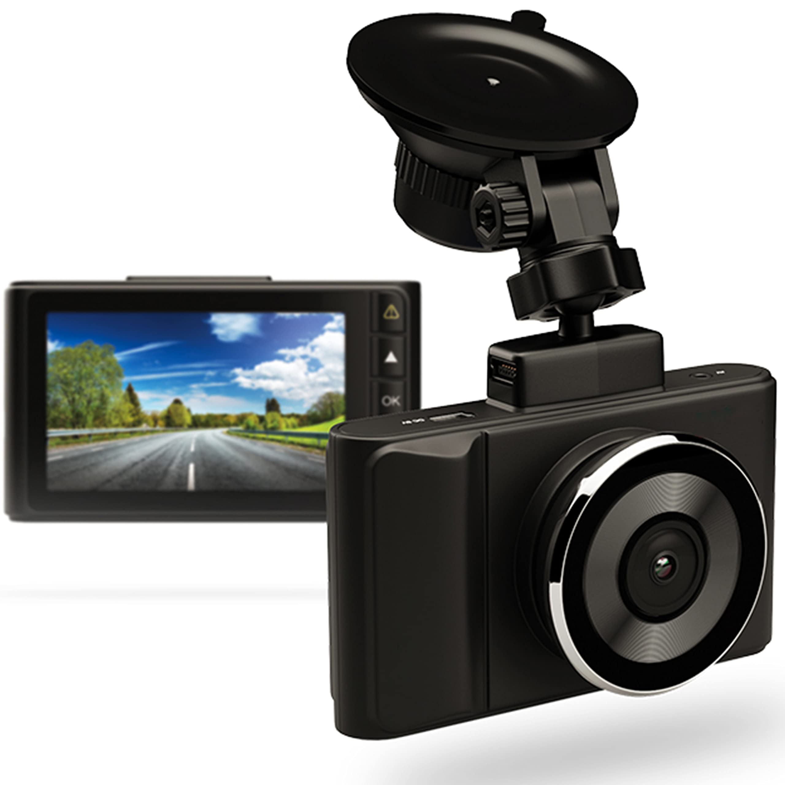 Simpletek – Doppia Dash Cam Videocamera da Auto DVR con Schermo e Retrocamera per Retromarcia
