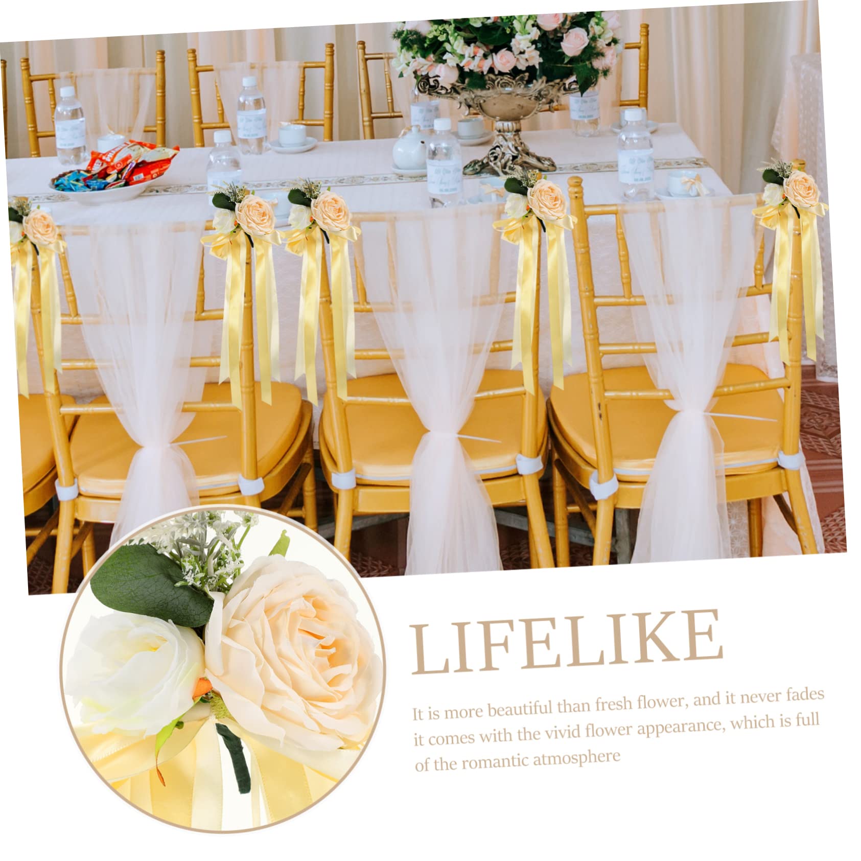 8stücke Hochzeitsauto Dekoration Kunstblumen Für Rückspiegel Lifelike Blumenornament Für Hochzeitsfahrzeuge Elegante Und Realistische Auto Accessoires Immer Frisch Und