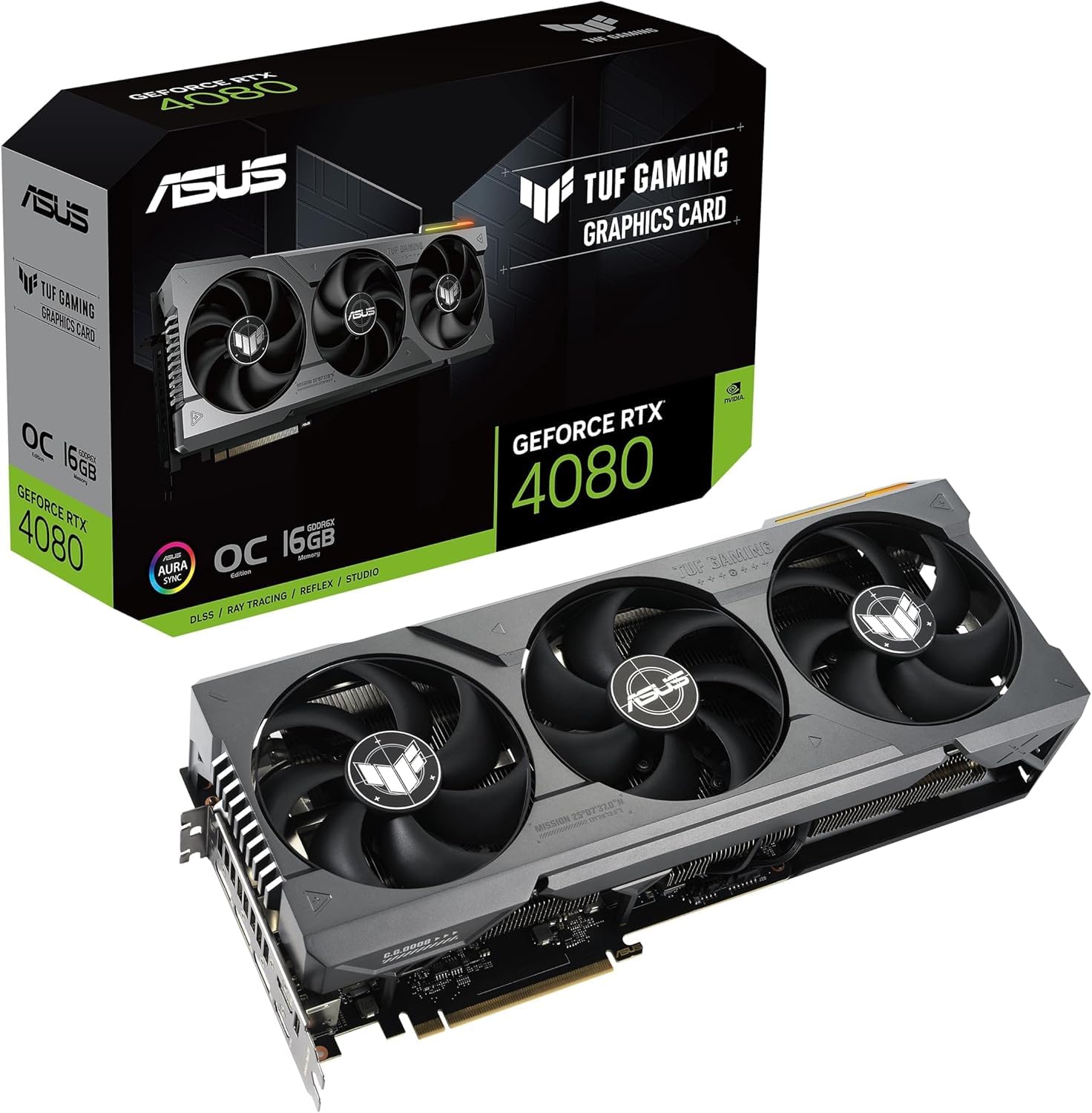 ASUS TUF Gaming NVIDIA GeForce RTX 4080 OC Edition, Tarjeta gráfica Gaming (PCIe 4.0, 16 GB GDDR6X, HDMI 2.1a, DisplayPort 1.4a)
