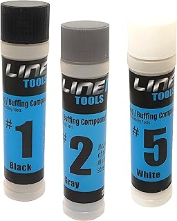 LINE10 Tools 3pk Hard Metal Polishing Buffing Compound Kit 4oz Bar Stainless Steel, Chrome,Iron,Aluminum Mag Automotive Golf Club Restoration Knife Blades Gun Rock Solid Stick Tarnish Scratch Removal