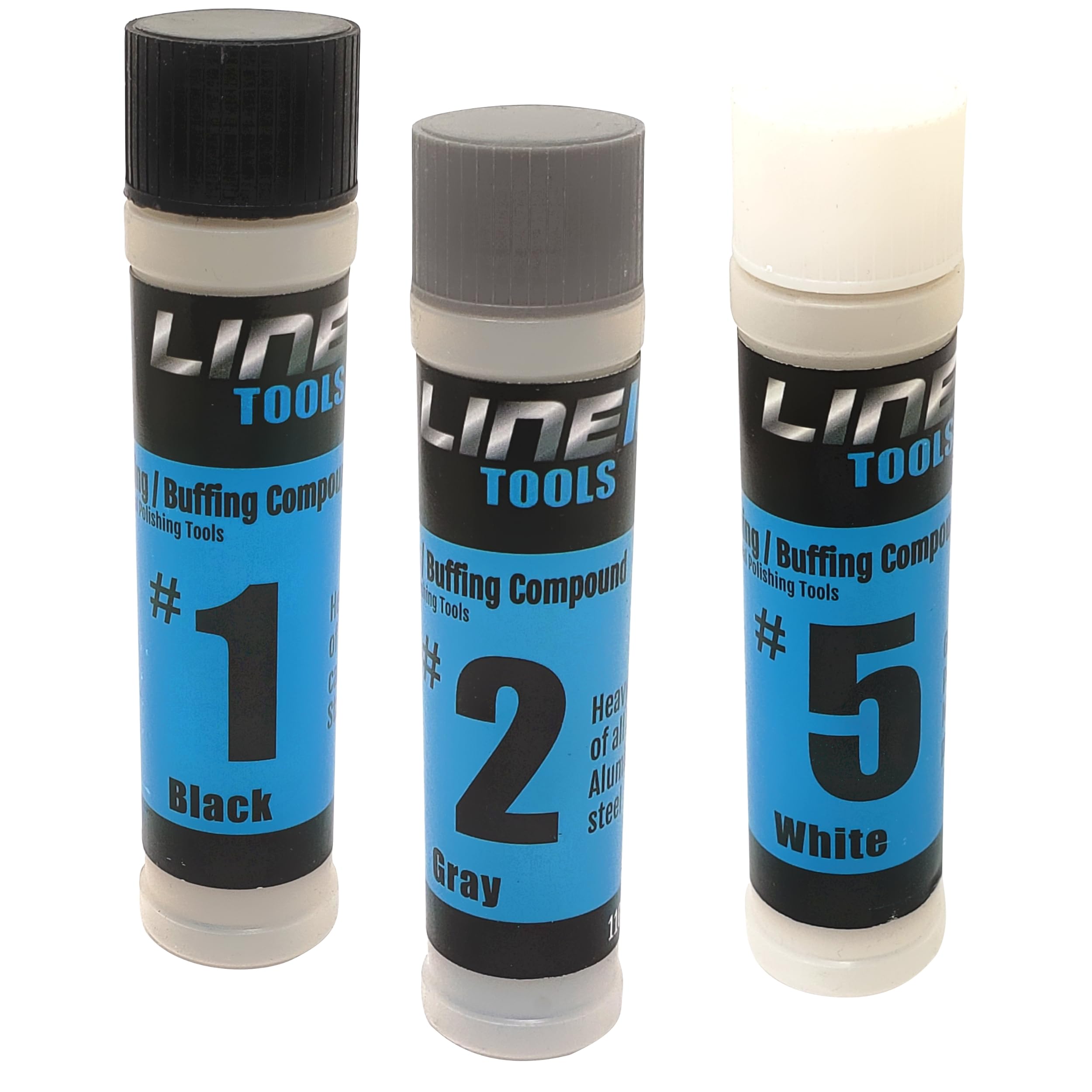 LINE10 Tools 3pk Hard Metal Polishing Buffing Compound Kit 4oz Bar Stainless Steel, Chrome,Iron,Aluminum Mag Automotive Golf Club Restoration Knife