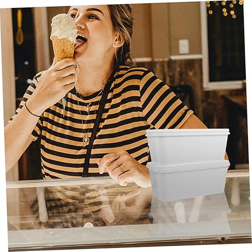 Miniatura 3 de Kichvoe Caja de helado 3pcs Contenedor de congelador portátil para tapas de almacenamiento de helado