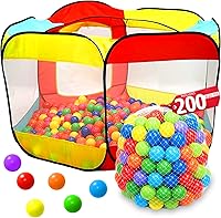 Vista 8 de Piscina de pelotas para niños, carpa grande desplegable para niños pequeños - Juguetes de regalo para interiores y exteriores para bebés, niñas