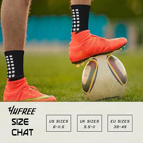 Miniatura 5 de Yufree Calcetines de fútbol para hombre, antideslizantes, almohadillas de agarre antideslizantes para fútbol, baloncesto, deportes, 4 pares