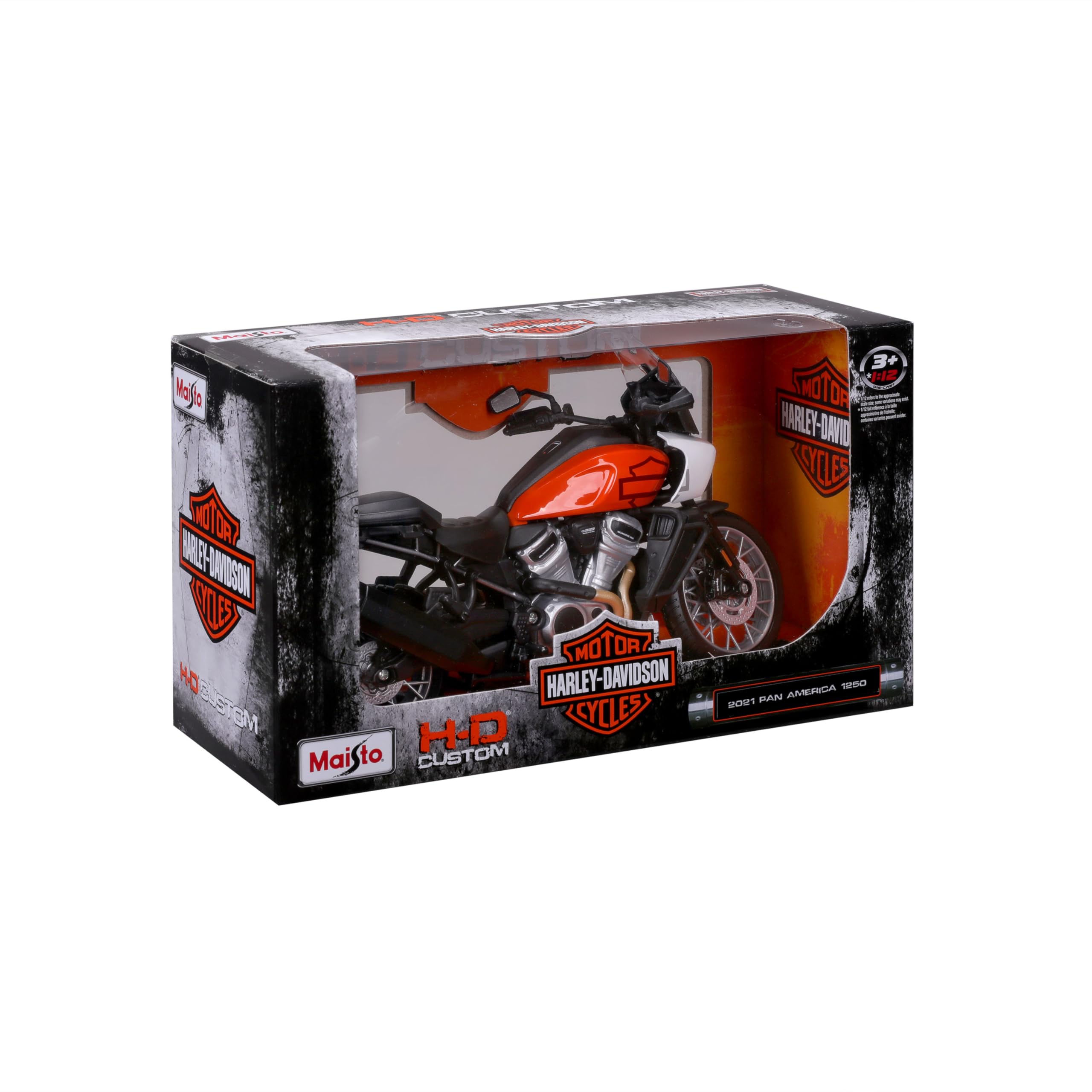 MAISTO Harley Davidson Pan America 1250 ´21 - Modellmotorrad 1:12 Originalgetreues Sammlermotorrad Spielzeugmotorrad mit Lenkung & beweglichem Ständer, ab 3 Jahren (532339)