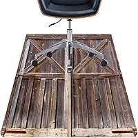 Vista 42 de Teal Hardwood Floor Desk Chair Mat, Painted Wood Board Horizontal Lines Birthdays Easter Holiday Print Backdrop Image, Protects Hardwood Floor Under