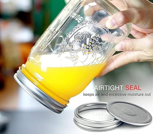 Miniatura 3 de Esrentle Paquete de 12 tarros Mason de 32 onzas de boca ancha para conservas, decapado