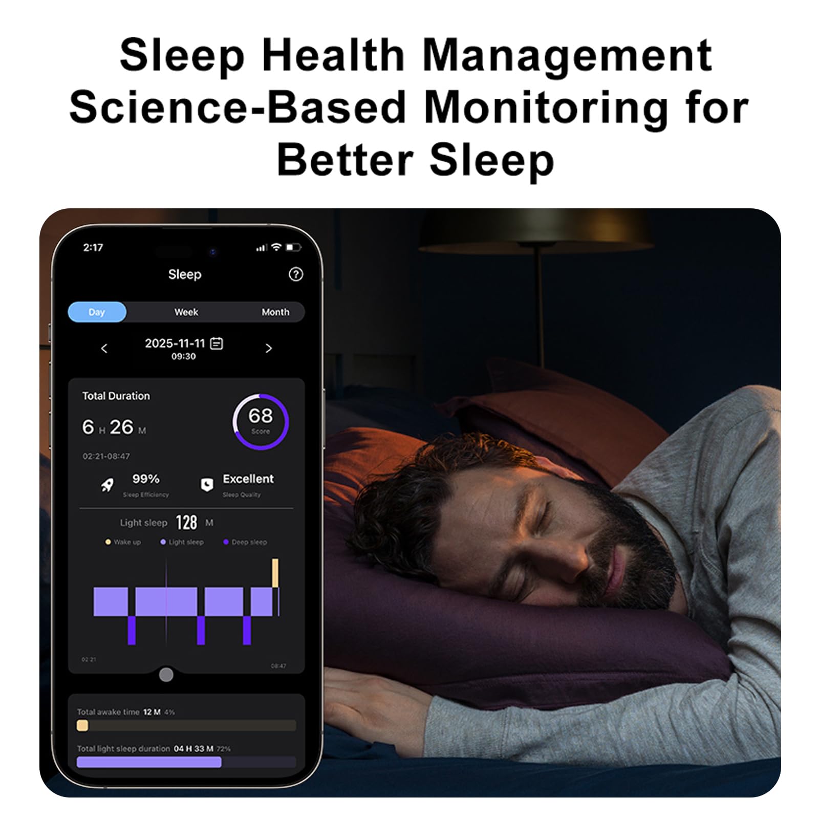 Smart Band Health Band - Pulsera de actividad física sin pantalla, contador de pasos, monitor de frecuencia cardíaca, monitor de sueño, seguimiento de actividad con pasos, distancia, conteo de