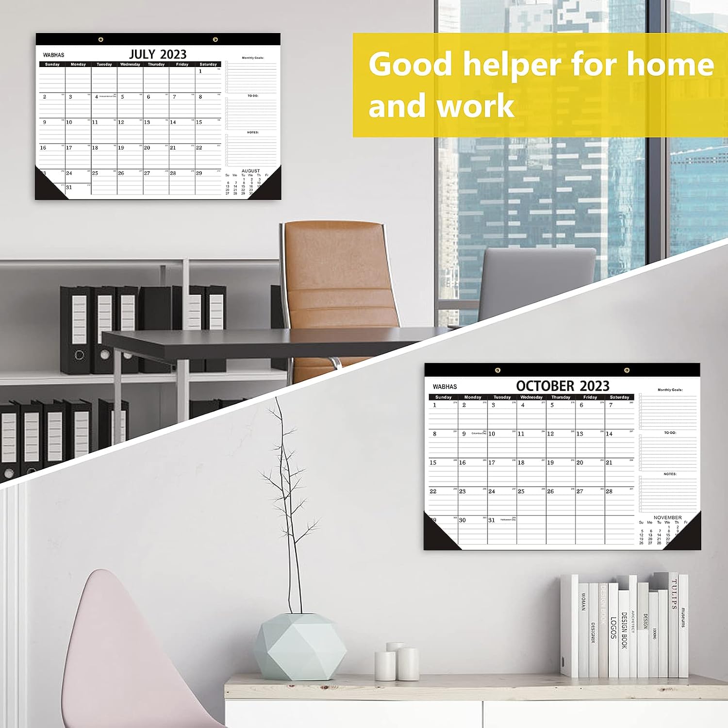 Desk Calendar 2023-2024 18-Months April 2023 to September 2024,2023 Desk Calendar 17''X 12'',Wall Calendar 2023 Monthly Perfect for Home, School or Office.