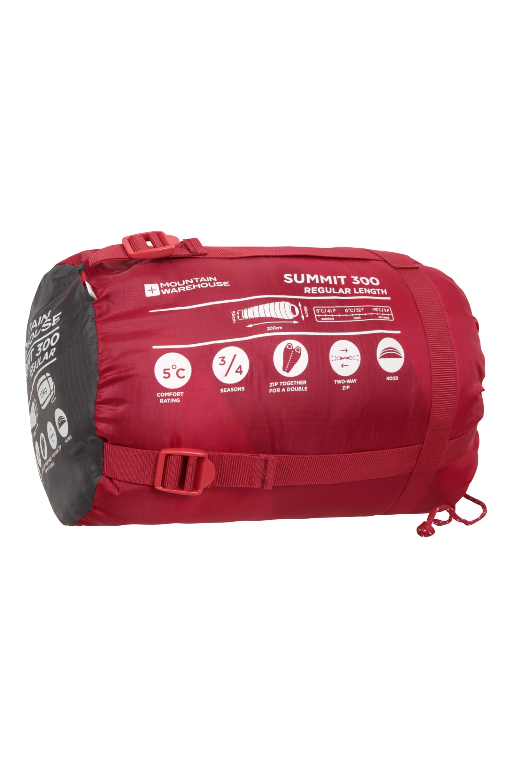 Extreme Cold Sleeping Bag Mountain Warehouse Summit 250 Left Zip - Main Image