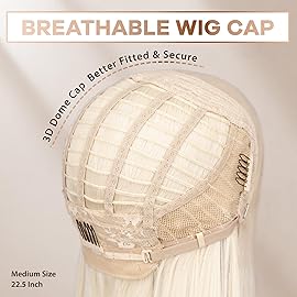 BLL Blonde Wig, Synthetic Lace Front Wigs Pre-Plucked 13x4 HD Glueless Straight 26inch Ready to Wear Pre-toned 613 Blonde Wigs Beginner Friendly Suitable For Daily Party Wear.