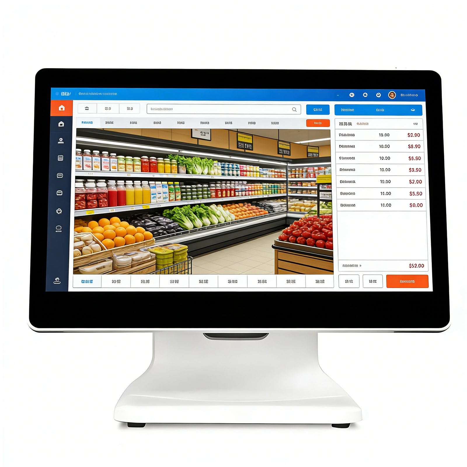 Ymnogjie Smart Cash Register,15.6 Inch Touchscreen Monitor,All in One Cash Register for Small Businesses,Stores,Retail,Restaurant Use SingleScreen