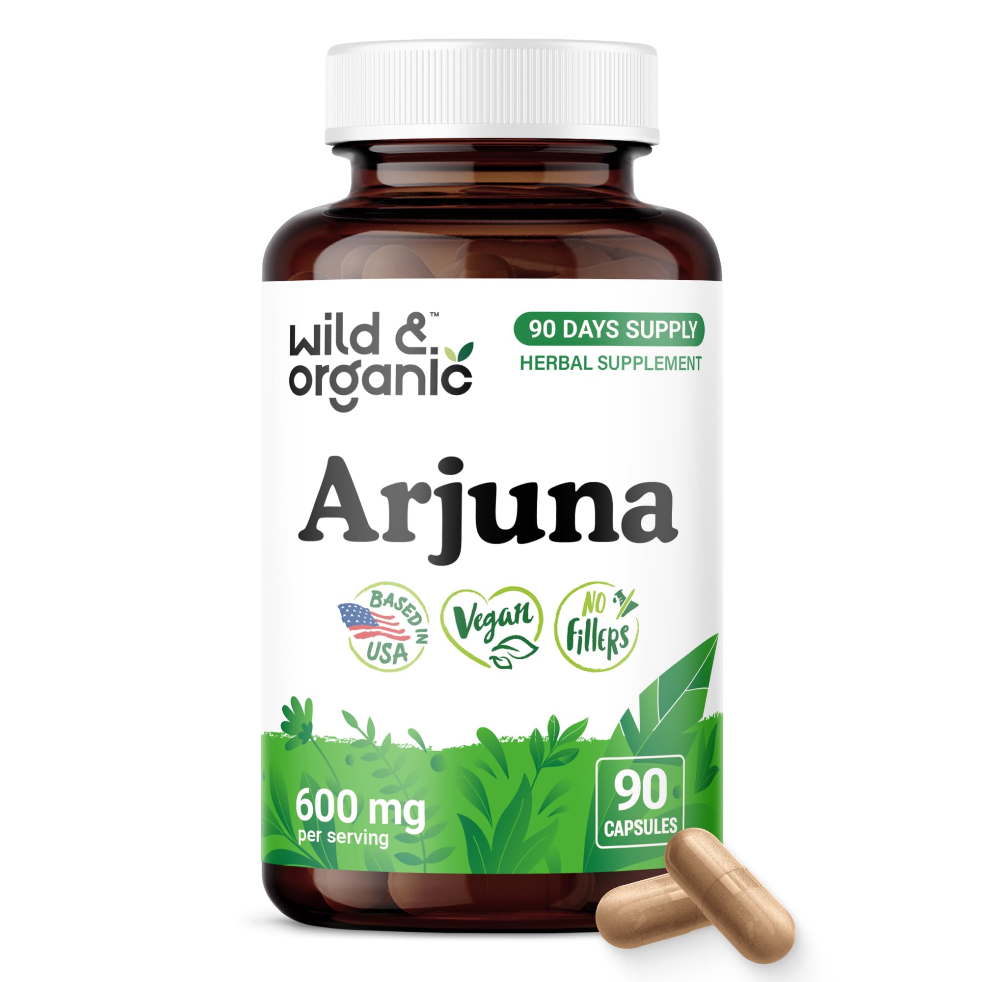 Wild & Organic Arjuna Bark Capsules - Antioxidant Support - 180 Count — Amazon image 9