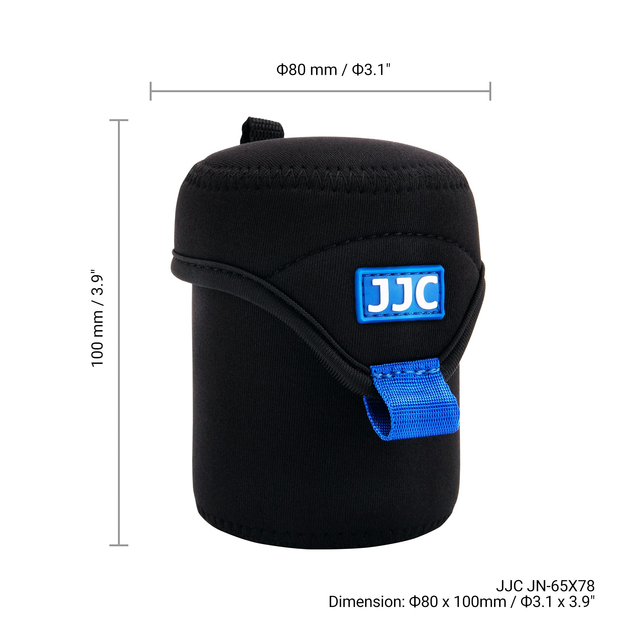 JJC Custodia per obiettivo lenti neoprene protettiva per Canon Fuji Olympus Nikon obiettivi, M Fits Lens ≤ 65x78mm