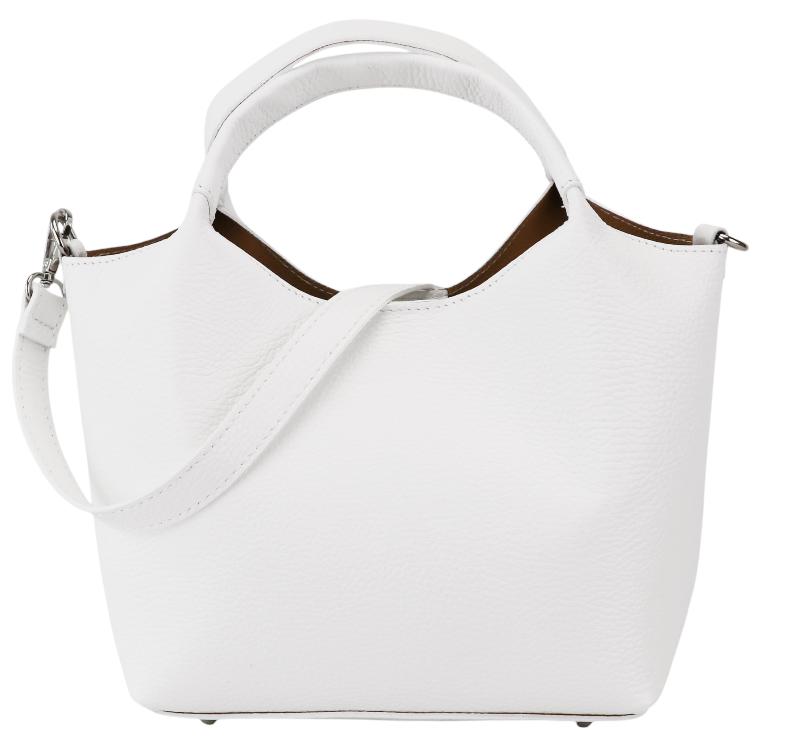 SH Leder Sophia G684 damska torebka z prawdziwej skóry, z paskiem na ramię i kieszenią wewnętrzną, elegancka torba z uchwytem, na co dzień i do biura, 28 x 18 cm