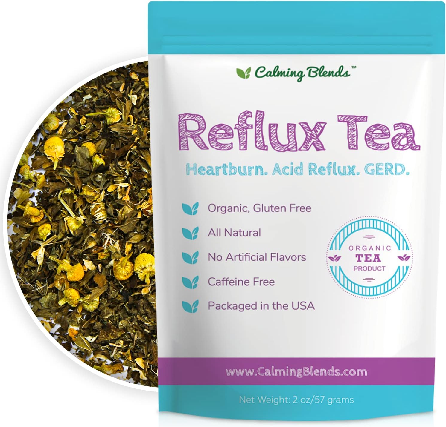 Gaia Herbs Reflux Relief with Marshmallow Root, Chamomile