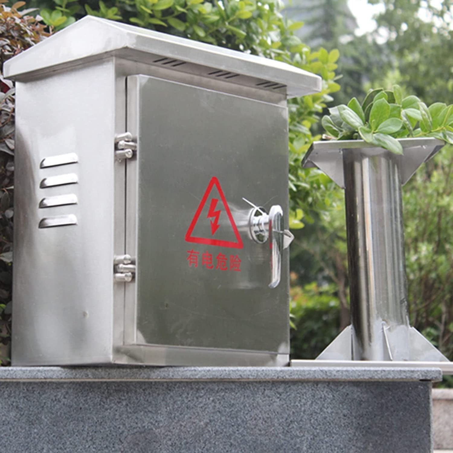 XBTGS Scatola elettrica per progetti elettrici in acciaio inossidabile resistente alle intemperie IP67, scatola di controllo durevole per elettronica, 50 x 40 x 20 cm, ideale per applicazioni esterne