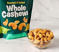 Vista 2 de Anacardos tostados y salados de Platinum - Proteína vegetal, fibra, aperitivo saludable - Salados y tostados suavemente - Puede llevar a casa