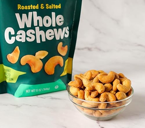 Miniatura 3 de Platinum 's Anacardos tostados y salados, proteína a base de plantas, fibra, aperitivo saludable, salado y tostado suave, se puede llevar a casa,