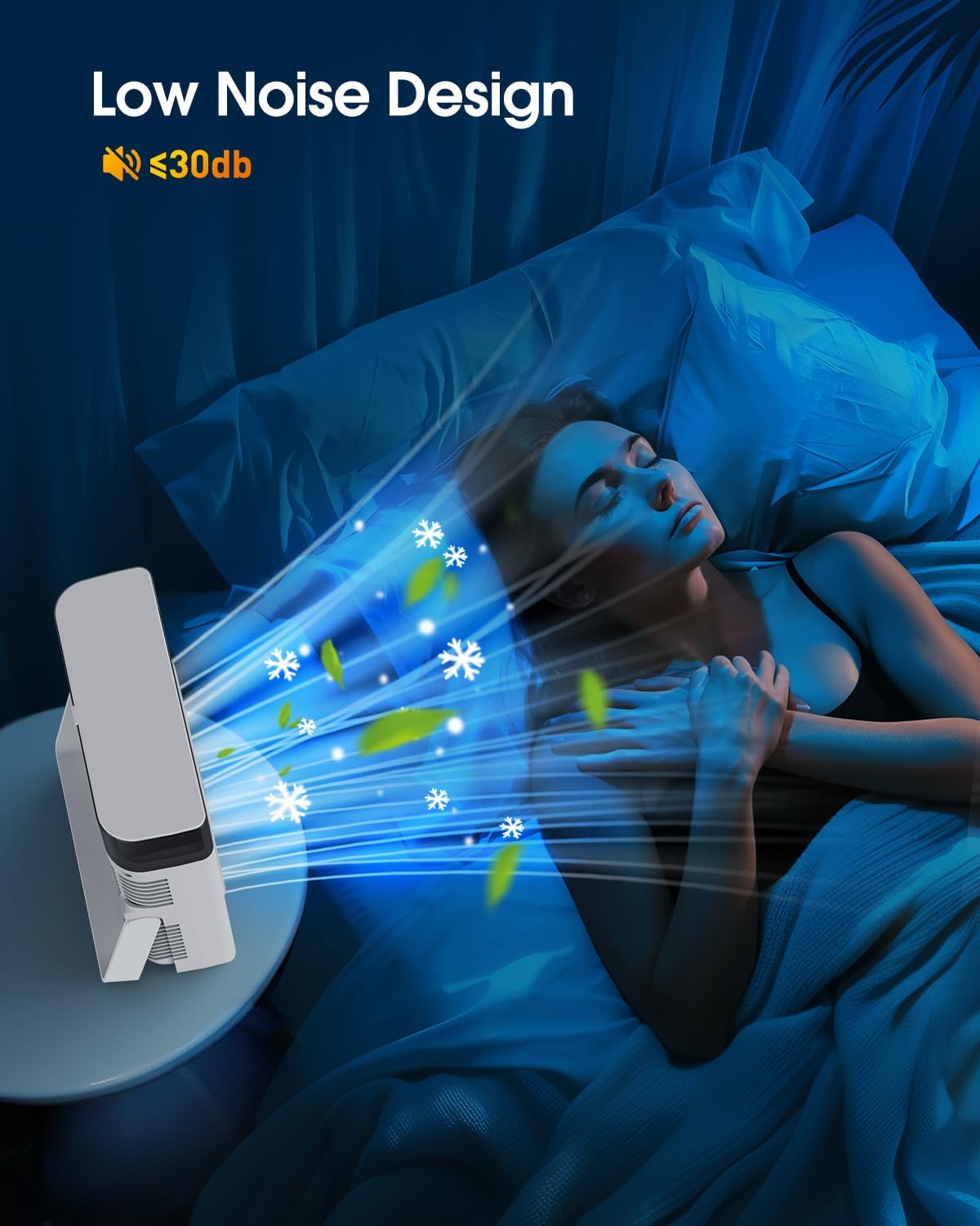 JINLICTE Portable Misting Fan,【Max 30H Runtime】 8-Inch Rechargeable Water Cooling Mist Fan with 600mL Water Tank, Quiet USB Battery Powered, Perfect Cooling for Camping Home Outside Office