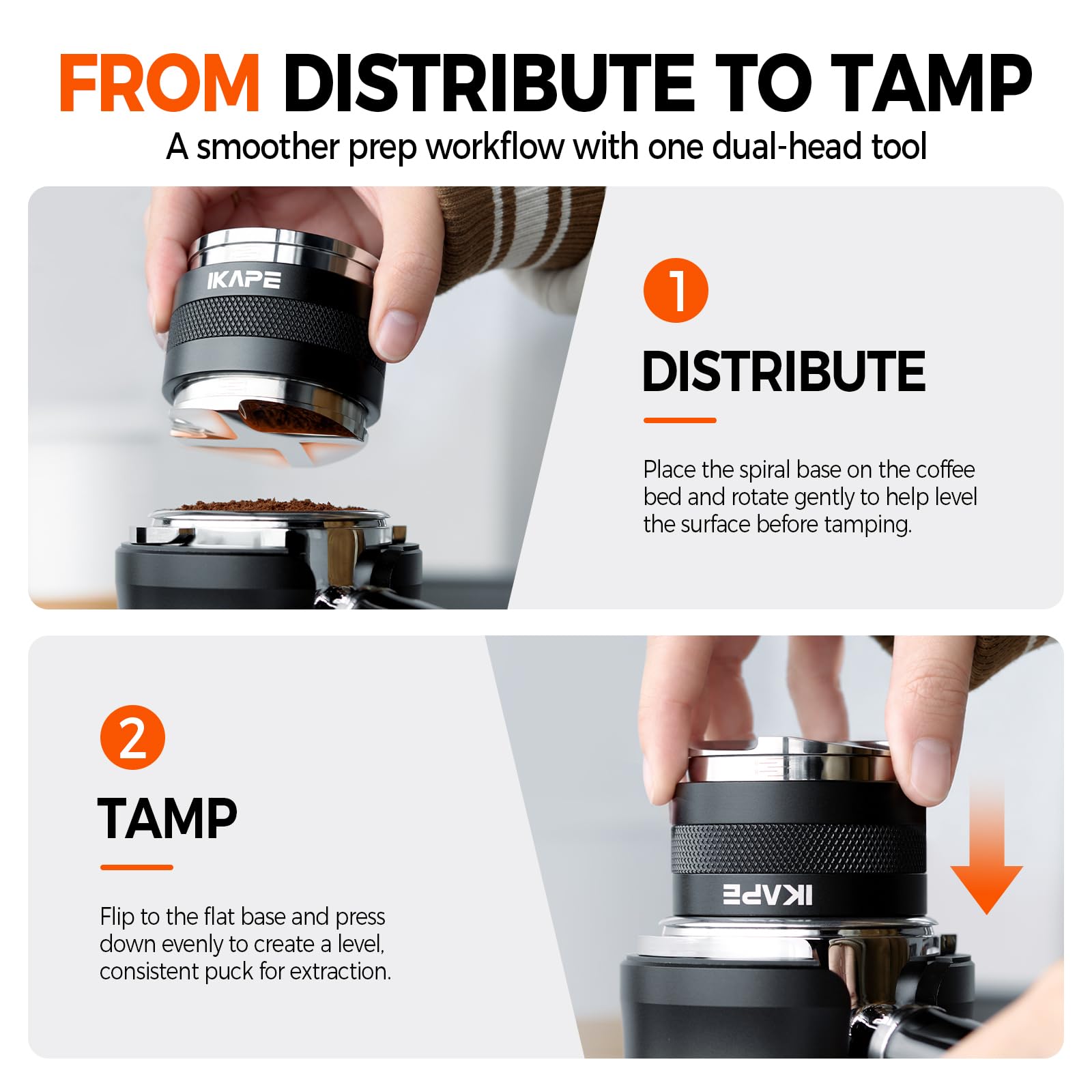 IKAPE 58mm Coffee Distributor & Hand Tamper -5 IKAPE 58mm Coffee Distributor & Hand Tamper -5